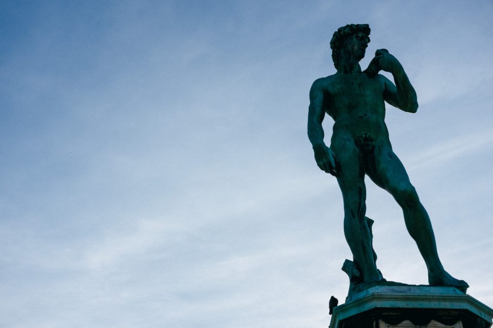 David statue on Piazzale Michelangelo in Florence, Italy