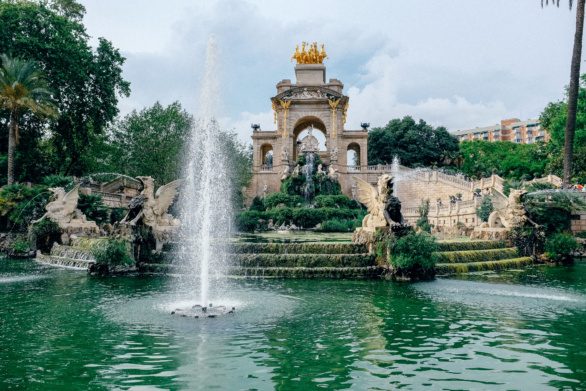 Fountain in Ciutadella Park in Barcelona