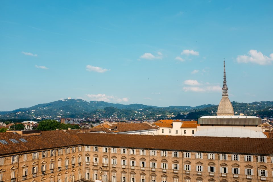 View of the city of Turin with Mole Antonelliana