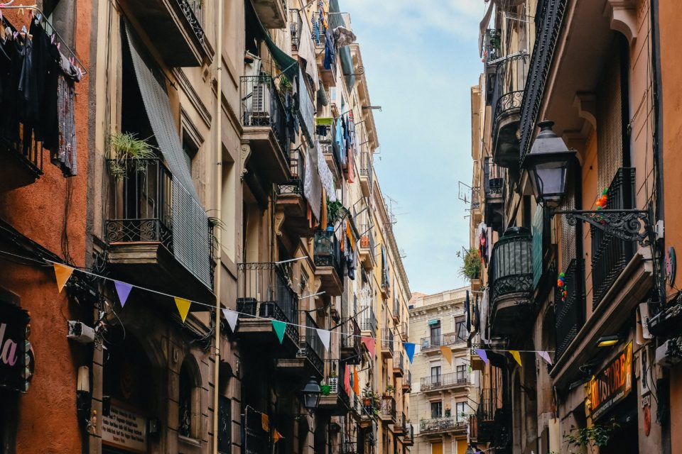 Street in old town Barcelona