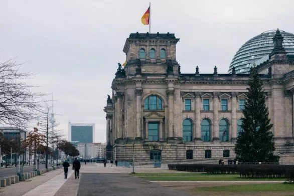 A promenade near the Reichstag in Berlin