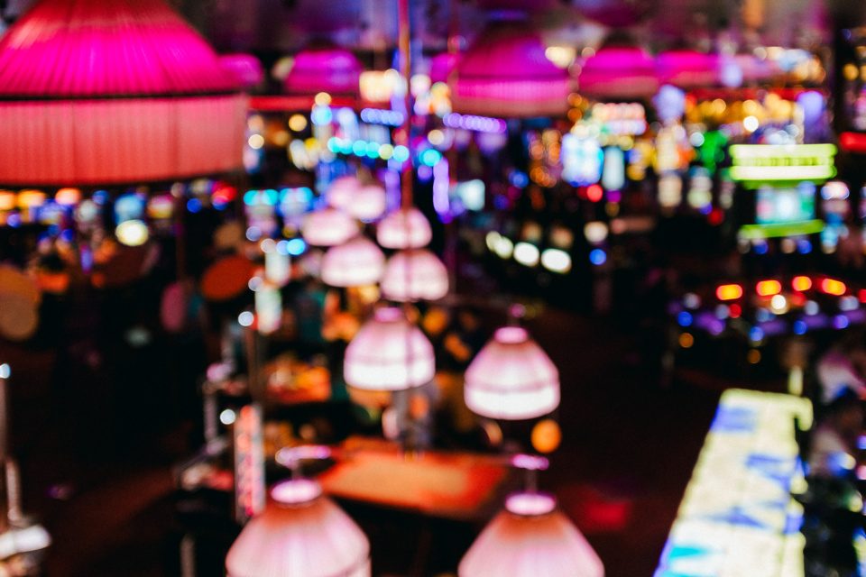 Casino playroom blurred
