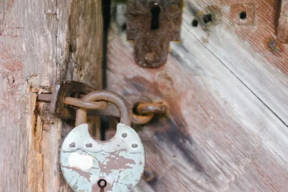 An old barn lock