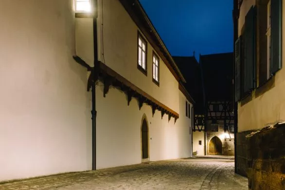 Night Street in the Old Town of Bamberg
