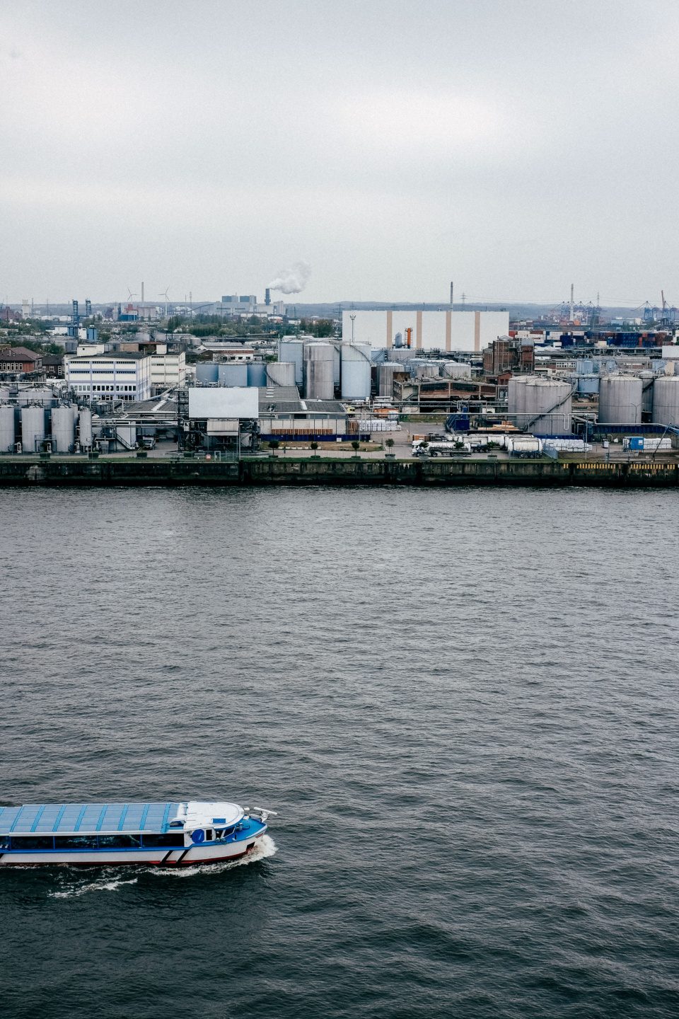 Boat at Hamburg Industrial Harbour