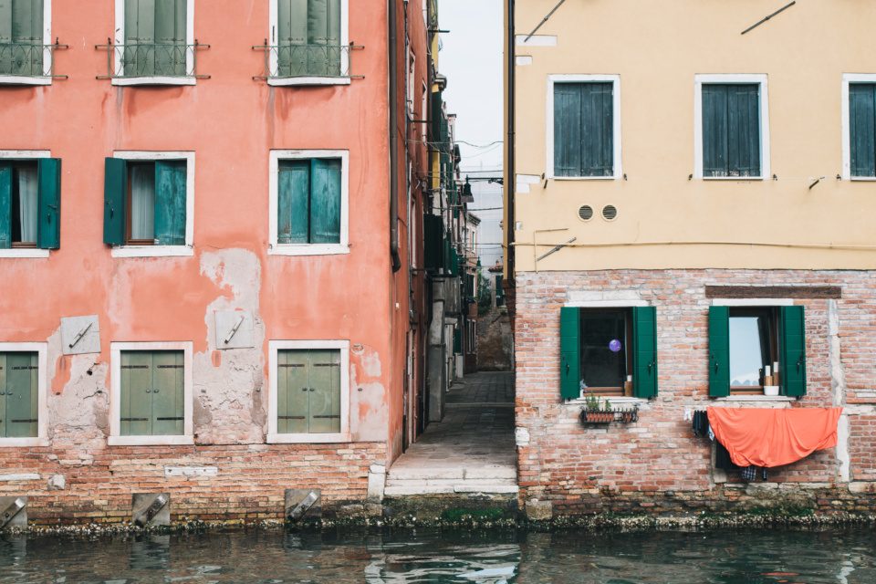 Old houses in Venice, Italy
