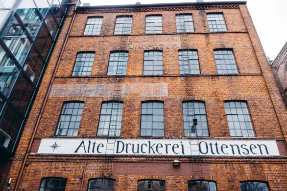 Old printing house building in Ottensen, Hamburg, Germany