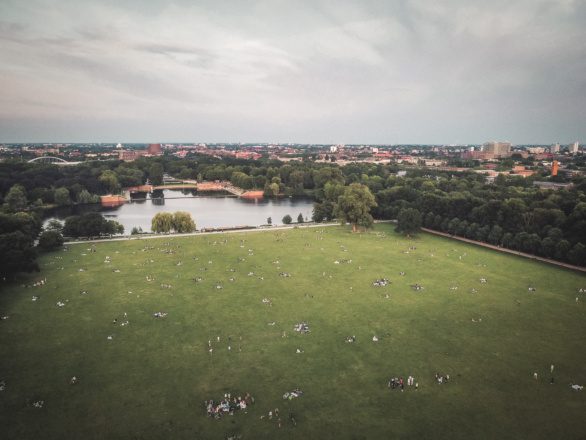 Evening in Stadtpark Hamburg