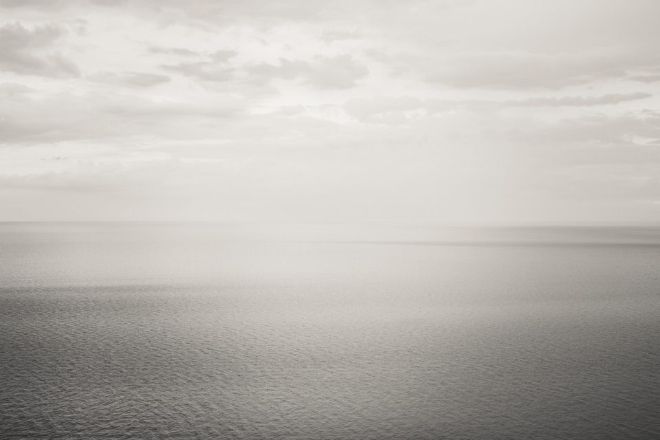 Baltic sea in black and white