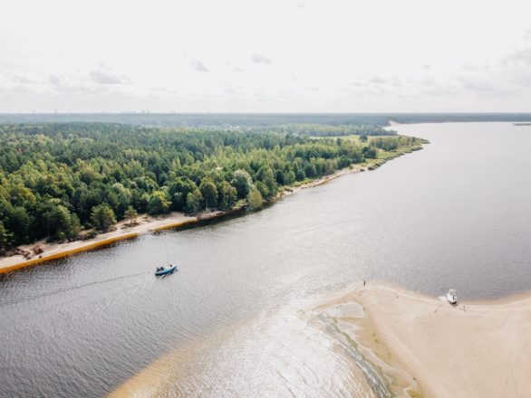 Mouth of river Lielupe in Latvia
