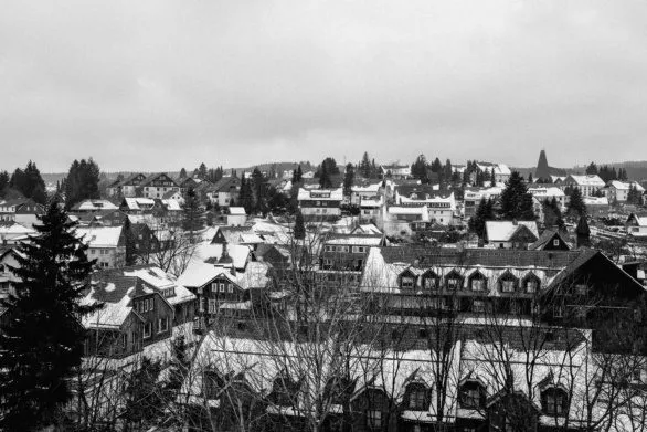 Sleepy winter town of Braunlage, Germany