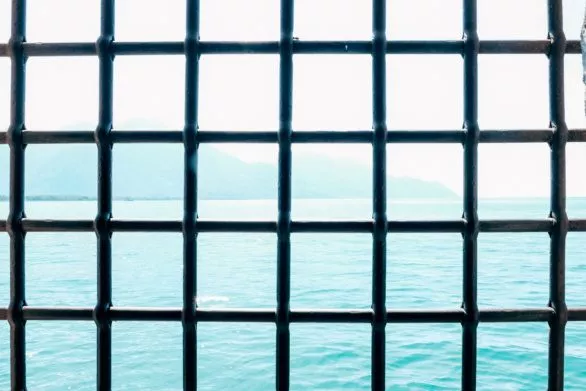 Water behind the bars