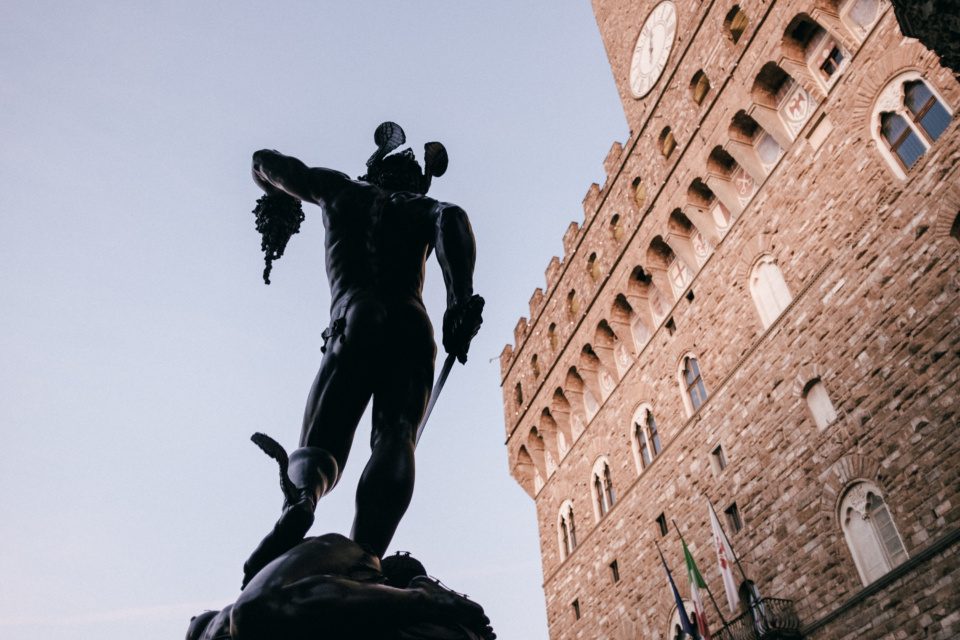 Sculpture on Piazza della Signoria in Florence, Italy