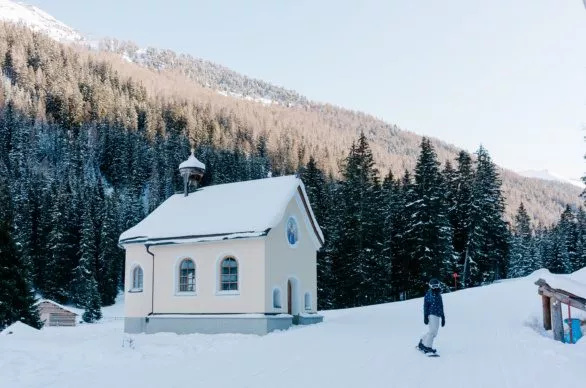 Chapel near ski run in Ischgl, Austria