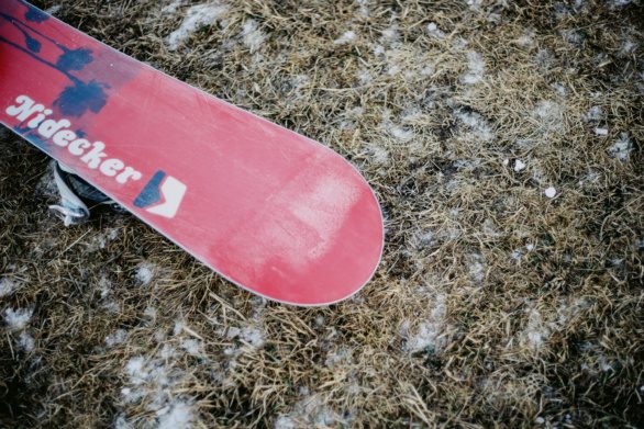 Snowboard on ground