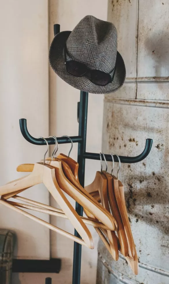 Hat on a hanger