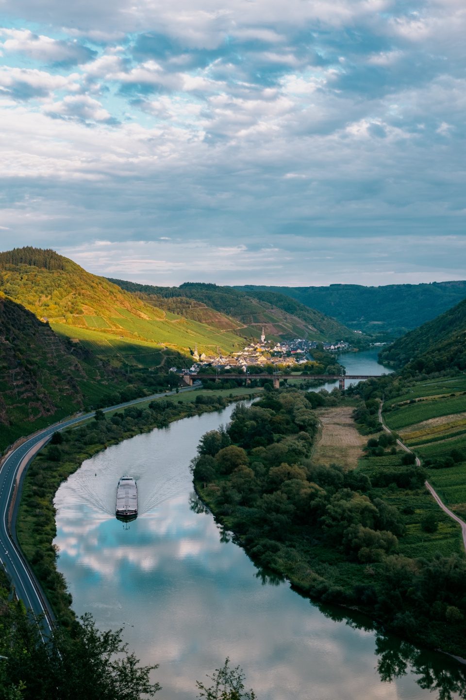 Barge on the Moselle River