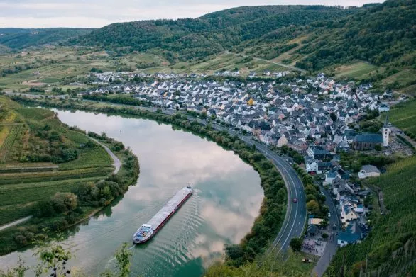 Wine village Bremm, Calmont, Moselle river, Rhineland-Palatinate