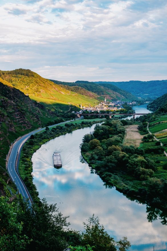Barge on the Moselle River