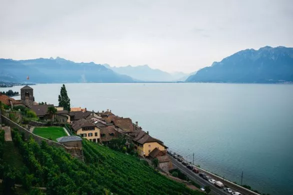 Lavaux vineyards on Lake Geneva in Switzerland
