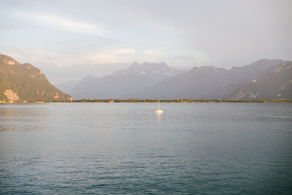 A boat on Lake Geneva