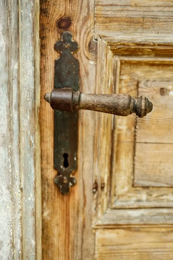 Old door with handle