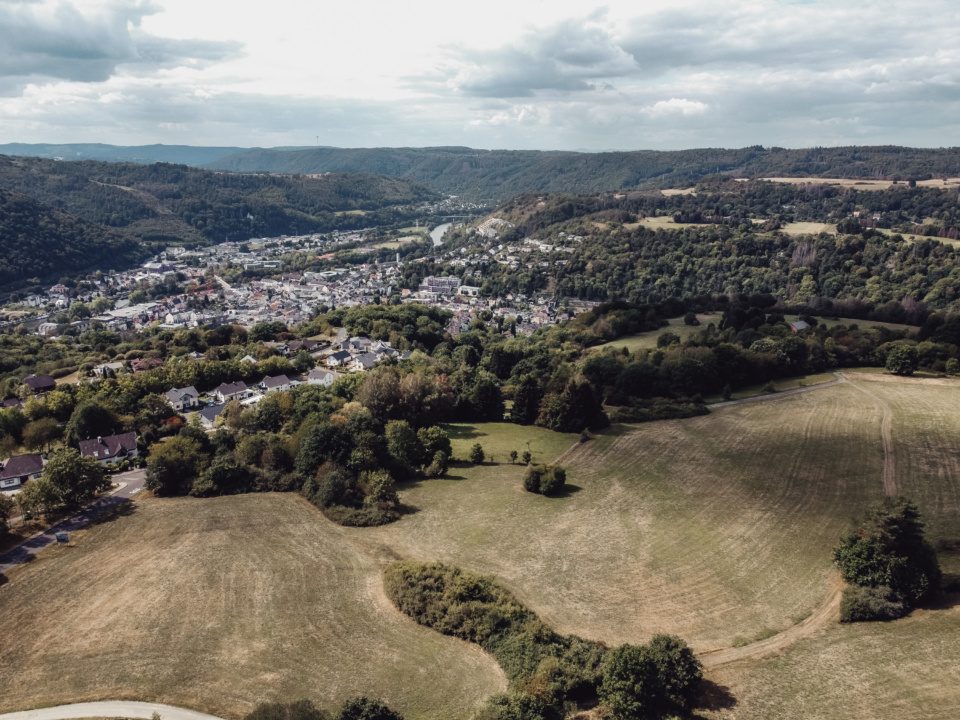 Meadows and hills near Bad Ems, Germany