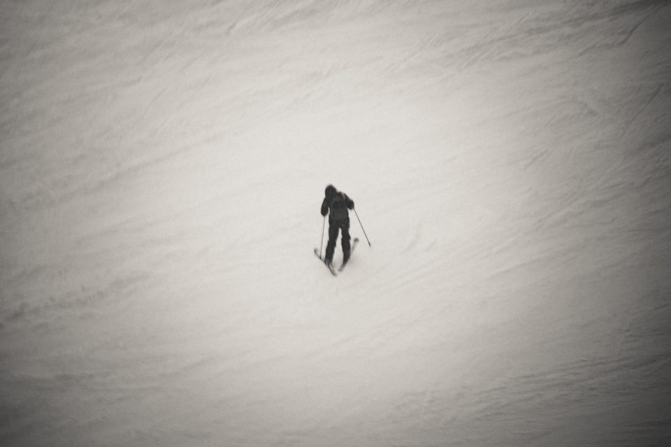 Lonely skier