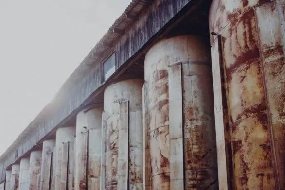 Old abandoned silos