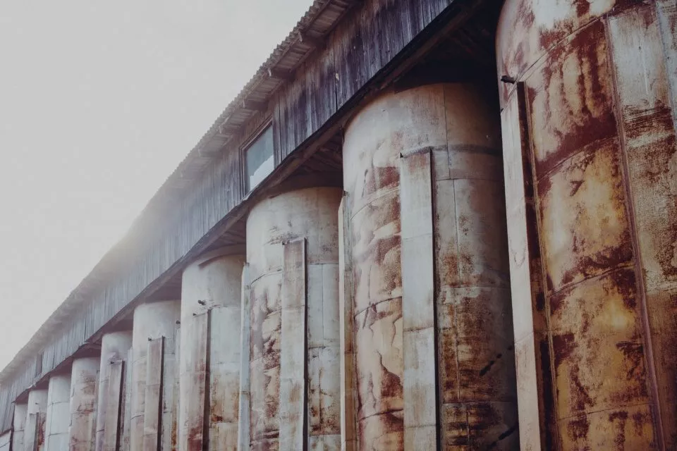 Old abandoned silos
