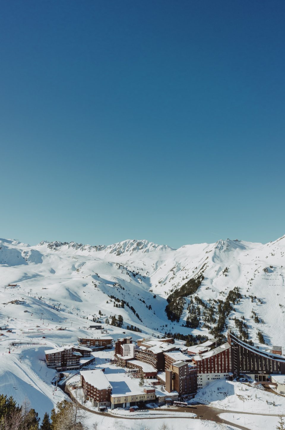 Ski resort Les Arcs in France