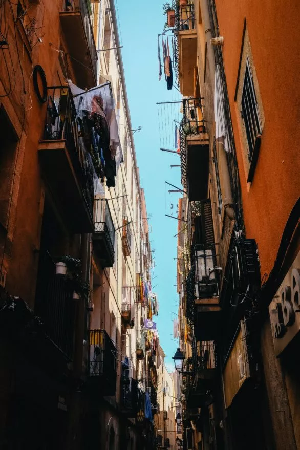 Narrow Alley in Barcelona