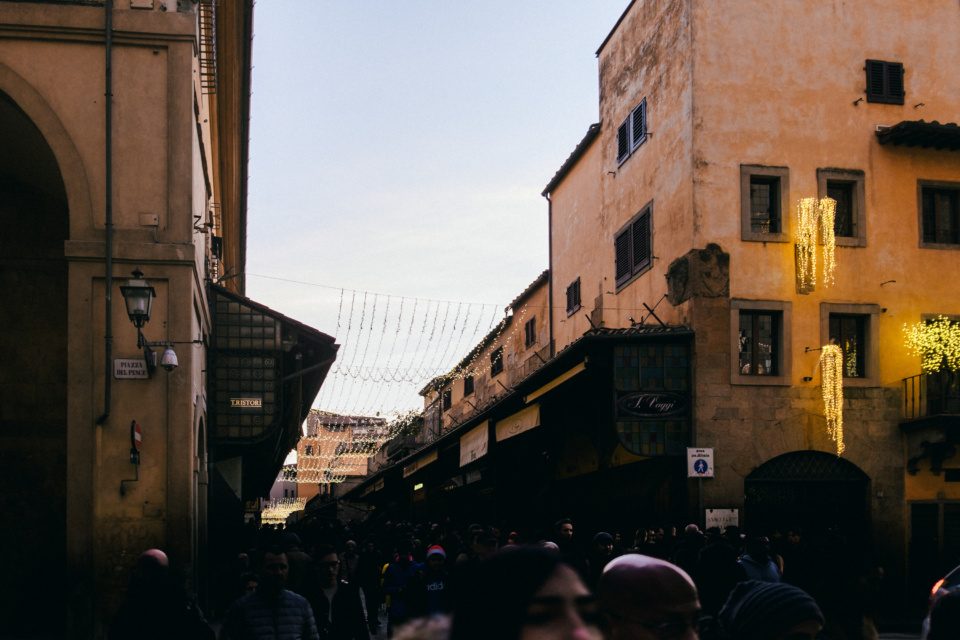 Tourists on the streets of Florence