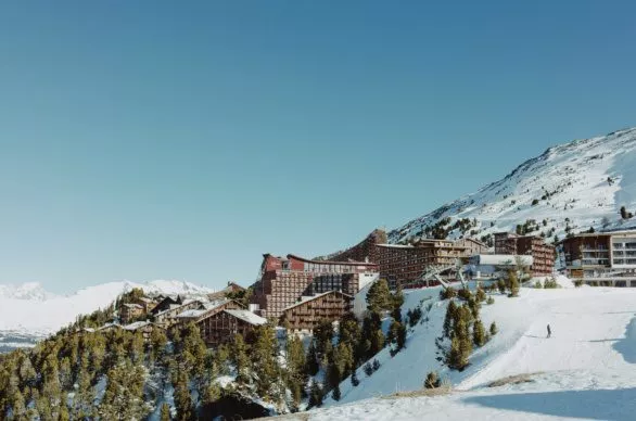 Ski resort Les Arcs in France