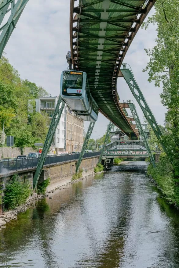 Elevated tram in Wuppertal, Germany