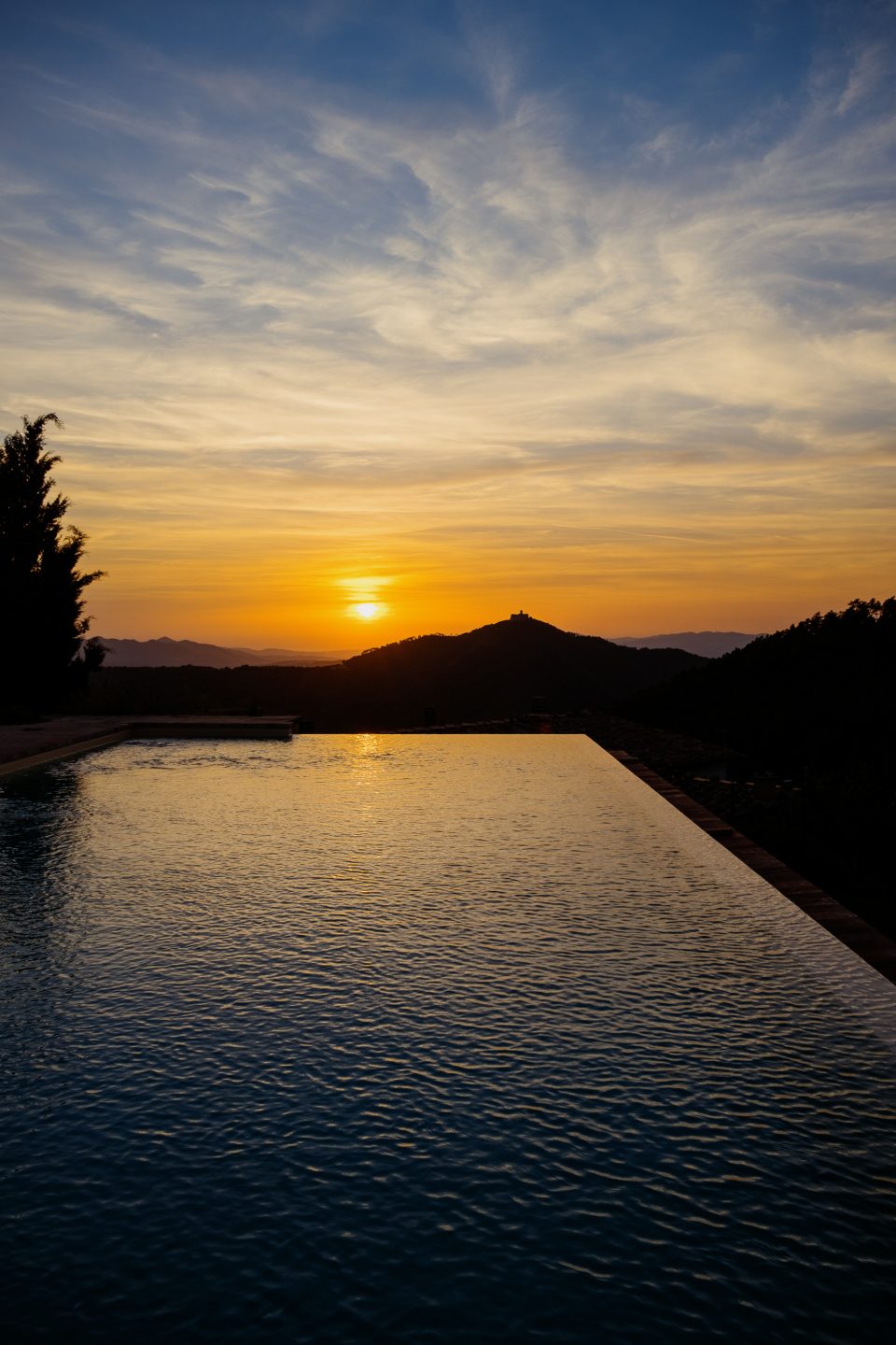 Infinity pool at sunset
