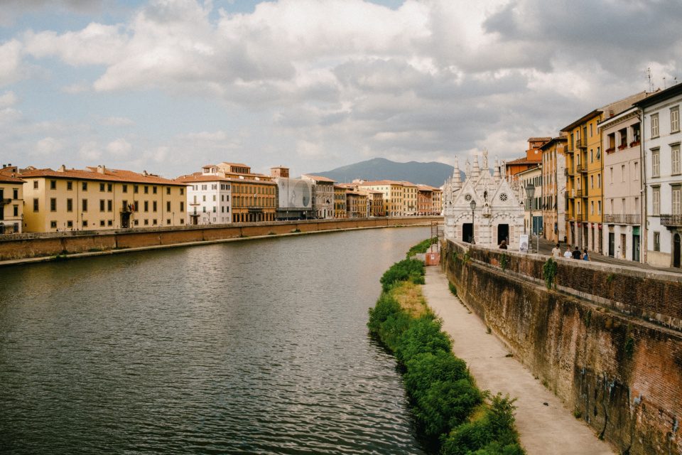 Arno River in Pisa, Italy