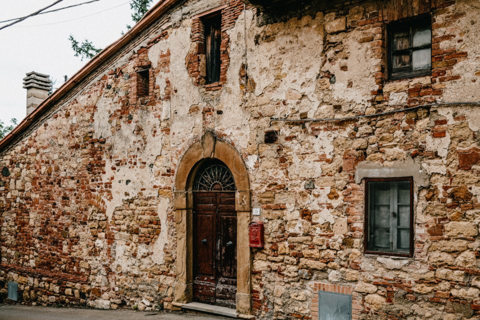House in Montecastelli Pisano village in Italy