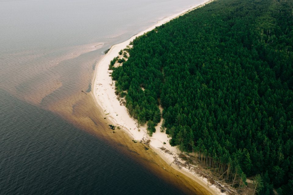 Drone photo of Baltic Sea in Latvia