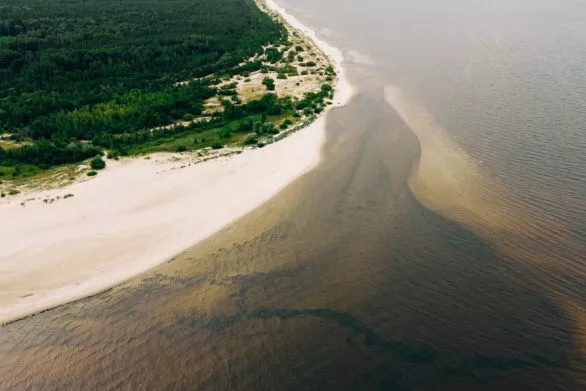 Drone photo of Baltic Sea in Latvia