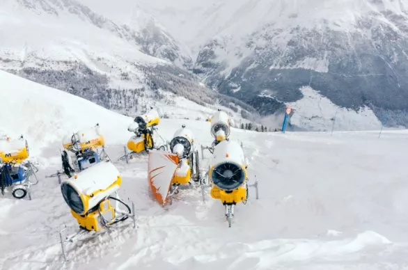 Snow-cannons in Alps