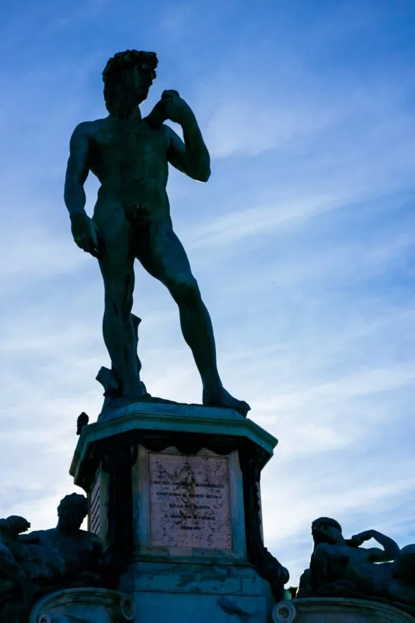 Michelangelo's David replica at Florence's Piazzale