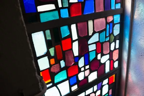 Vibrant Multicolored Stained Glass Mosaic Art