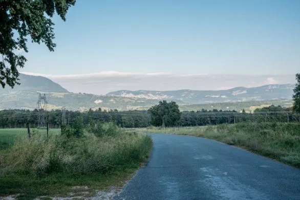 Road in the Rural Landscape in France