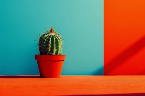 Cactus with Dynamic Backdrop