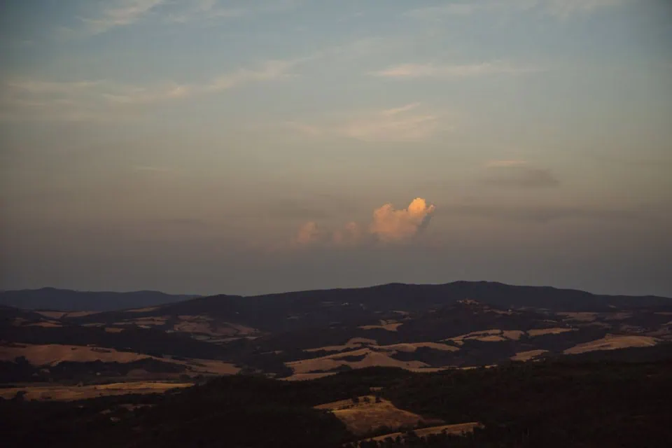 Golden Hour Over Rolling Hills