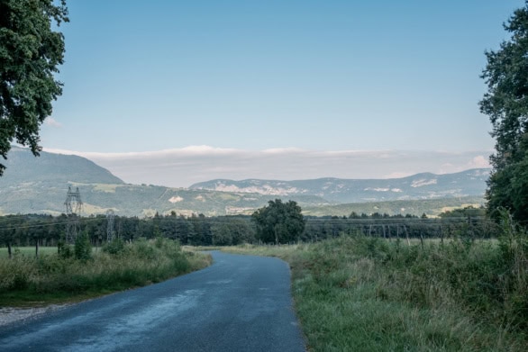 The Road in the Rural Landscape in France