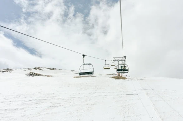 An empty ski lift