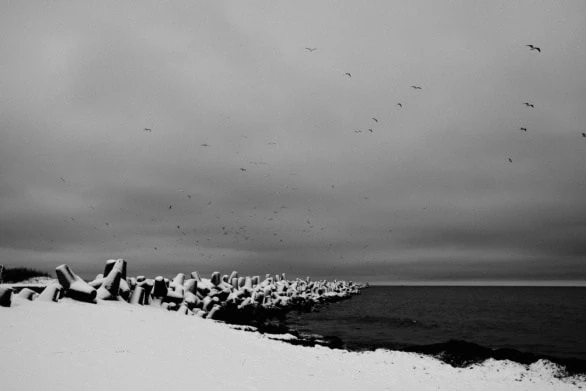Snow-Covered Breakwater in Karosta, Liepāja