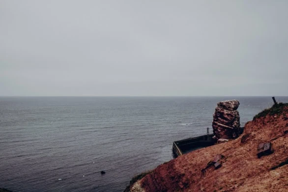Lone Rock and Calm Sea at Helgoland